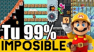 Uno de los Niveles Más Complicados de mis Subs   99 Imposible de Suscriptores 13  Mario Maker [upl. by Yevoc]