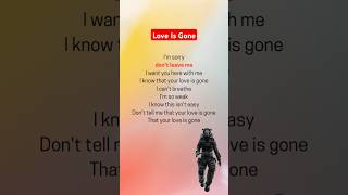 SLANDER – Love is Gone Chorus Lyrics 💔  Feel the Emotion Slander LoveIsGone Lyrics [upl. by Aneehsar959]