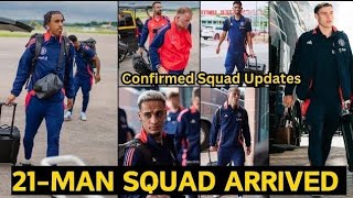 MANCHESTER UNITED’S 21MAN SQUAD ARRIVES AT VILLA PARK  SHOCKING TEAM NEWS REVEALED [upl. by Nednerb]