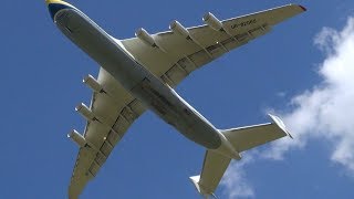 ANTONOV 225 landing  Take off at LEJ  biggest plane of the world [upl. by Ive]