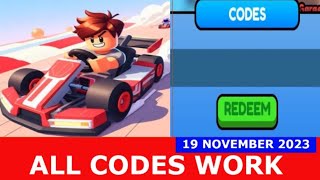 ALL CODES WORK UPD GoKart Race Clicker ROBLOX  NOVEMBER 19 2023 [upl. by Adeirf]