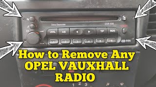 How to remove any Radio On OPEL VAUXHALL Astra Zafira Vectra Corsa [upl. by Hijoung230]