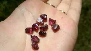 Excellent Tanzanian Rhodolite Garnet Faceting Rough from KGC [upl. by Kerby386]