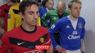 Gary amp Phil Neville ignore each other in the tunnel [upl. by Tereb]