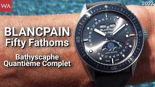 BLANCPAIN Fifty Fathoms Bathyscaphe Quantième Complet Grade 23 titanium case [upl. by Ueihtam]