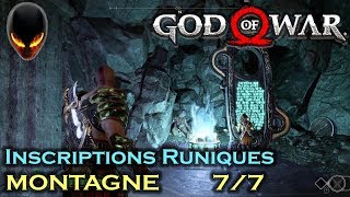 GOD OF WAR Inscriptions Runiques  MONTAGNE Midgard 77 [upl. by Cirri333]