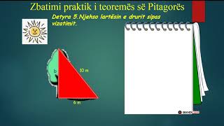 ZBATIMI I TEOREMÃ‹S SÃ‹ PITAGORÃ‹S TE TREKÃ‹NDÃ‹SHI BARAKRAHAS dhe ZBATIMI PRAKTIK [upl. by Eissalc207]