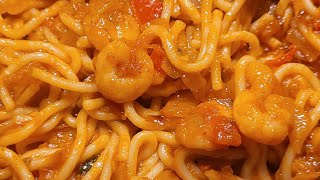 Easy prawn noodles recipeseafood chowmein recipespicy prawn spaghetti by lets cook and explore [upl. by Leia]