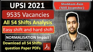 UPSI 2021 Examination all 54 shifts Analysis Download question paper pdfs now [upl. by Harwill]