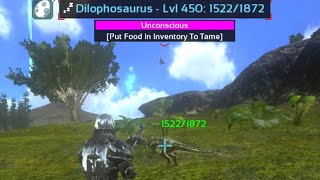 MAX LEVEL DILOPHOSAURUS EAZY TAMING ARK SURVIVAL EVOLVED MOBILE [upl. by Zsazsa]