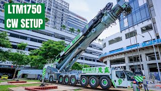 Moh Seng Cranes  Liebherr LTM1750  91  Luffing Jib 84m  Part 1 [upl. by Sisxela]