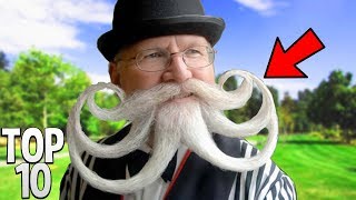 Top 10 BEST Mustaches in the World [upl. by Eillac]