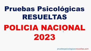 Test de Personalidad  Pruebas psicologicas resueltas policia 2023 [upl. by Dannica]