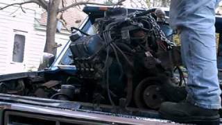 1986 Ford F150XLT Lariat Motor Removal [upl. by Ayanat]