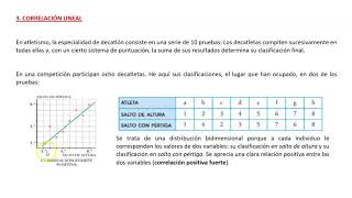 VÍDEO 5  DISTRIBUCIONES BIDIMENSIONALES Y CORRELACIÓN LINEAL [upl. by Earvin461]