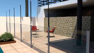 WA Pool Fencing  Semi Frameless Aluminium Post Surface Mount [upl. by Lilac]