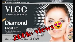 How to do facial at home VLCC diamond facial kit review and demo [upl. by Anayad]