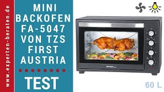 ☑ Mini Backofen von TZS First Austria ausführlich getestet ► auf expertenberatende ► Test [upl. by Hsetih]