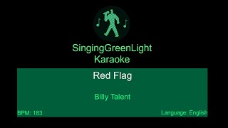 Karaoke  Billy Talent  Red Flag  SingingGreenLight [upl. by Fallon7]