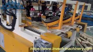 Automatic Wood Pallet Legs Assemble Nailer with 3PCS Nailing Guns [upl. by Neenaj577]