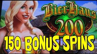 WMS  Bier Haus 200  150 Bonus Spins [upl. by Ocirred]