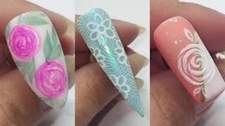 66 hand painted nail art tutorials  nail art designs 2024  nail polish colours design [upl. by Anirbed944]