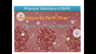 Physique Statistique  Statistique de FermiDirac Séance7 [upl. by Jaquelin]