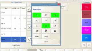 Floreant POS Floorplan Seat Based Dine IN Order [upl. by Elsinore]