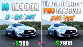 Threadripper PRO 5965WX vs Core i9 12900K  Test in 10 Games [upl. by Remmos]