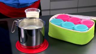 Yoghurt maker BAMBINI 6 containers with thermal insulating bag [upl. by Grube]