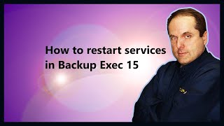 How to restart services in Backup Exec 15 [upl. by Ailefo]