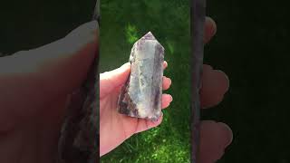 Chevron Amethyst Tower Obelisk healingcrystals reikicrystals crystalenergy crystalpower [upl. by Inaflahk]