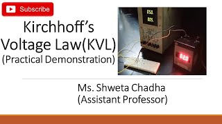 Kirchhoff’s Voltage Law KVL Practical Demonstration with explanation [upl. by Nelak]