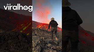 Witnessing a Volcanic Eruption Up Close  ViralHog [upl. by Cenac]