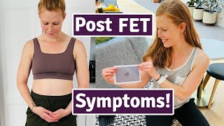 My Symptoms Post Embryo Transfer  My Life After FET [upl. by Arratoon]