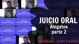 audiencia JUICIO ORAL virtual alegatos de conclusion DEFENSA penal COLOMBIA JUEZ municipal [upl. by Young409]