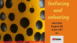 Woodturning  texturing and colouring [upl. by Evangelia]