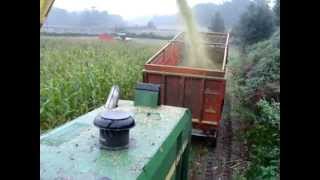 Silagem de Milho  Corn Silage with John Deere 6710 and 6430 [upl. by Aisset816]