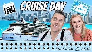 Boarding Freedom of the Seas in Miami  Day 1 Cruise Vlog  Royal Caribbean [upl. by Rendrag]