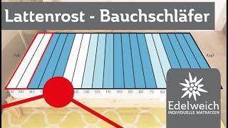 Lattenrost einstellen für Bauchschläfer [upl. by Ittak]