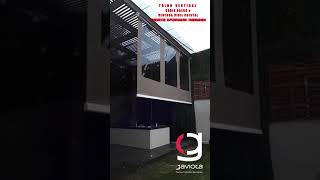 TOLDO VERTICAL con Cable Acero y Ventana Vinil Cristal [upl. by Magnusson167]