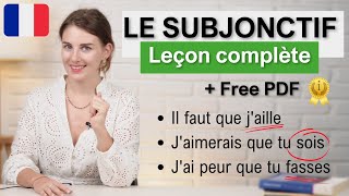 LE SUBJONCTIF EN FRANÇAIS  LEÇON COMPLÈTE FREE PDF [upl. by Htor]