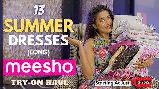 Trendy SUMMER DRESSES from MEESHO 👗💕  Tryon  Review  gimaashi [upl. by Jaqitsch]