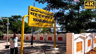 MBNR Mahbubnagar Railway Station From Train Video in 4K Ultra HD [upl. by Aij639]