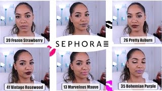 💋 LIP SWATCHES  Sephora Cream LIP STAINS  PART 2 💋 [upl. by Birgit]