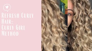 Refresh Curly Hair with Curly Girl Method Approved Gel [upl. by Yerak]