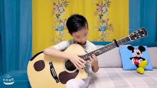 8岁孩子吉他演奏无心快语Careless whisper cover alexandr misko [upl. by Husein972]