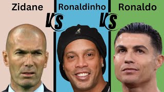 Ronaldo vs Ronaldinho vs Zidane Unmatched Skills amp Rivalries Explored [upl. by Cirillo]