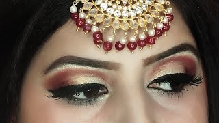 Bridal trendy eye makeup tutorial  beautiful bridal look [upl. by Wall]