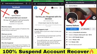 We’ve suspended your account  You disagreed with the decision Facebook  Upload Your Id fb problem [upl. by Munford160]